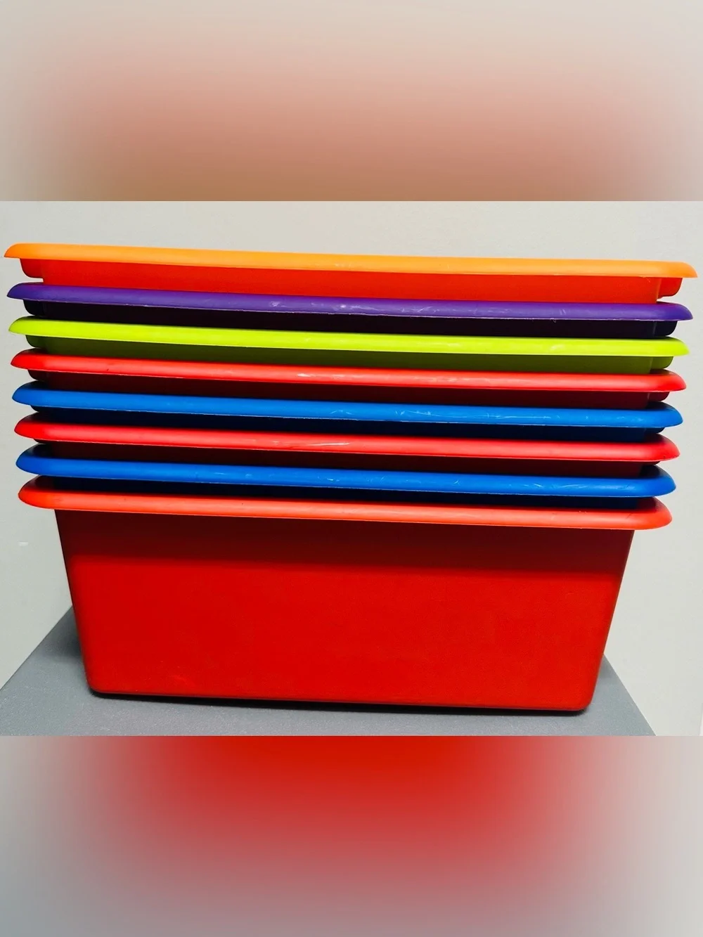 EIGHT (8) Scoop Front Storage Bins, Multipurpose Organization